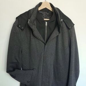 Zara Men XXL Wool/ Neoprene  double zipper jacket.